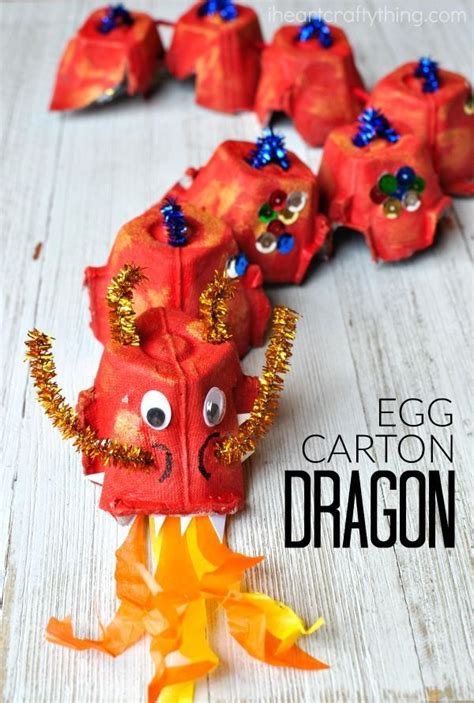 How To Make An Egg Carton Dragon Craft Chinese New Year Crafts For