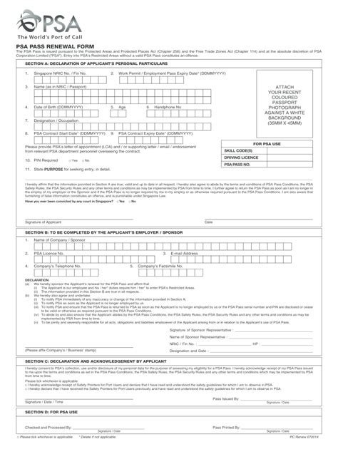 Sg Psa Pass Renewal Form 2015 2021 Fill And Sign Printable Template