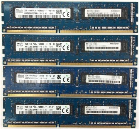 Yahooオークション 【2gb×4枚セット】低電圧版 Skhynix Pc3l 12800e