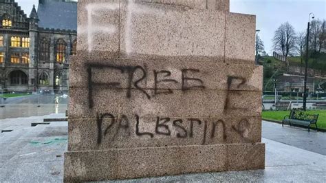 Rochdale Cenotaph is graffitied with ‘Free Palestine’ ahead of ...