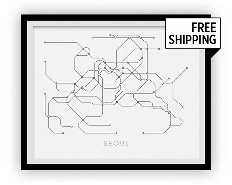 Seoul Subway Map Print Seoul Metro Map Poster - Etsy