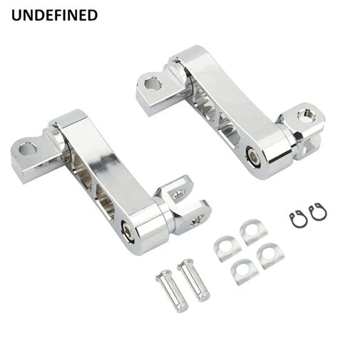 Chrome Adjustable Passenger Footpeg Mount Kit For Harley Auto Parts And