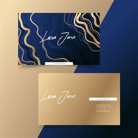 Free Vector | Gold foil business card template