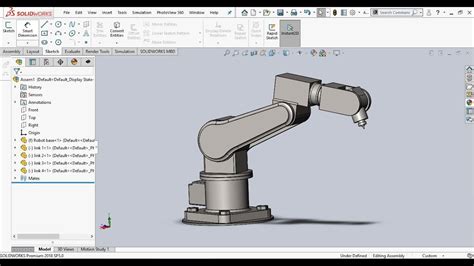 SolidWorks Part 60 How To Design DOF Robot Arm Design YouTube