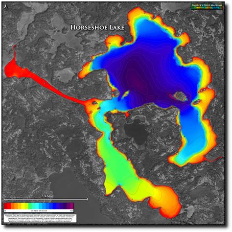 Horseshoe Lake print map | Angler's Edge Mapping