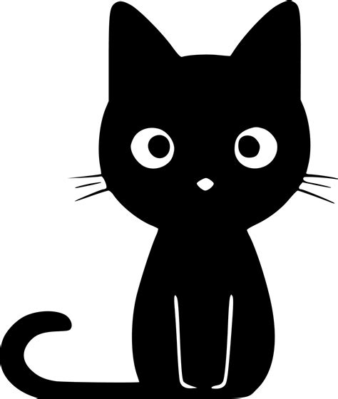 Cat - Black and White Isolated Icon - Vector illustration 23553105 Vector Art at Vecteezy