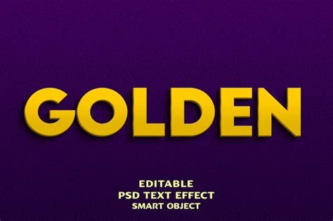 Premium Psd Golden 3d Text Effect Design