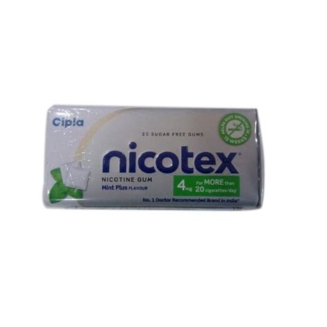 Cipla Mint Plus Nicotex Nicotine Gum Mint Flavour At Rs Pack In Nashik