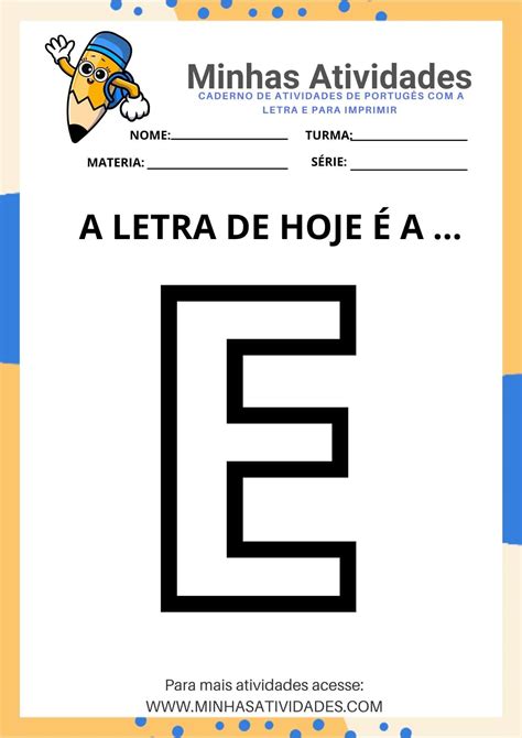 Atividades Com A Letra E Para Ensino Infantil