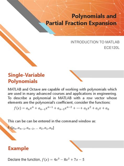 Polynomials And Partial Fraction Expansion Pdf Polynomial Matrix Mathematics