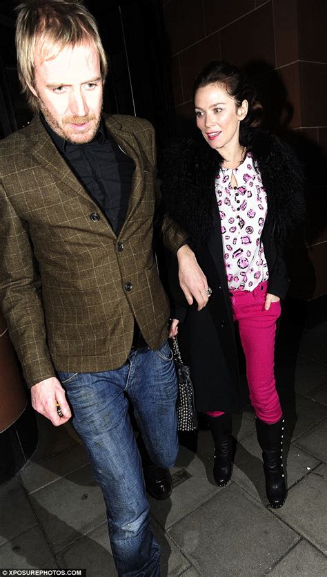 Anna Friel Steps Out In Fuchsia Jeans As She Enjoys Post Theatre Date Night With Rhys Ifans