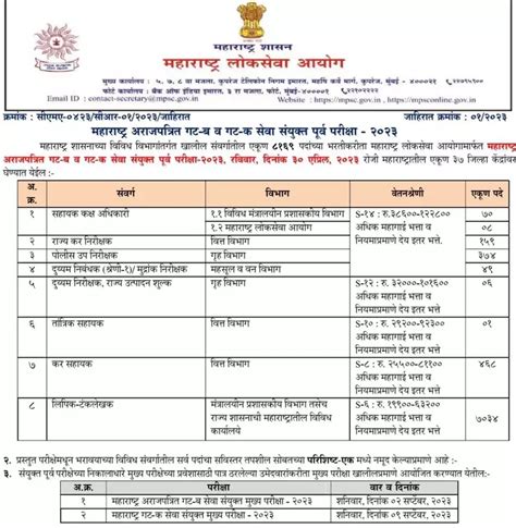 Mpsc Combine Group B C Exam Apply Now