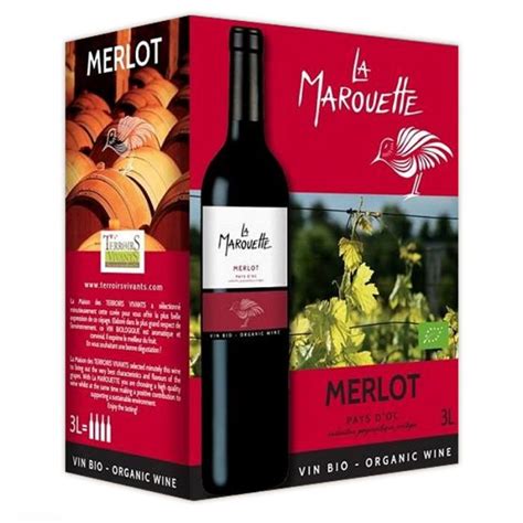 La Marouette Rouge Merlot Rouge Bio Et Igp L Jacques Frelin