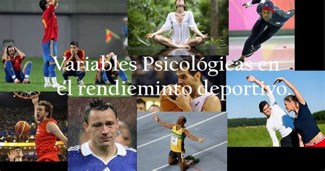 Psicología del deporte Variables psicológicas asociadas al rendimiento