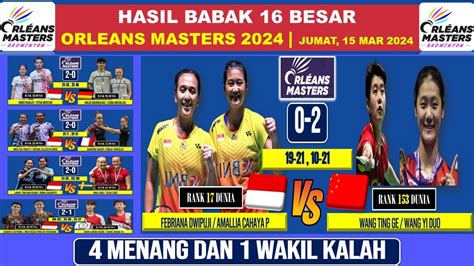 Hasil Orleans Masters 2024 Terbaru Hari Ini Babak 16 Besar 4 Wakil