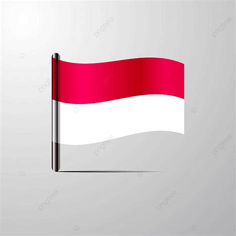 Monaco Vector Art PNG Monaco Waving Shiny Flag Design Vector Shiny