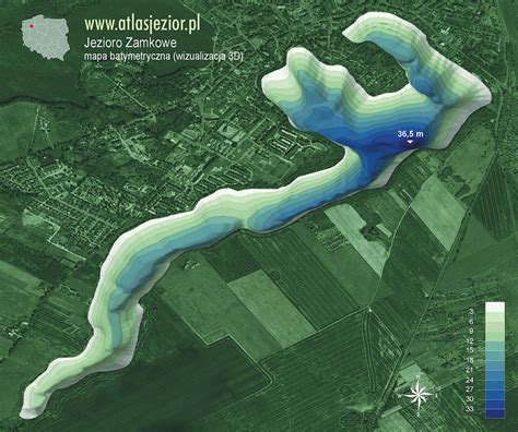 Jezioro Zamkowe Widno Mapa Batymetryczna Dojazd Op Aty Atlas