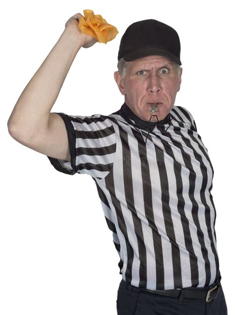 NFL Football Referee Touchdown Hand Signal Isolated Stock Image - Image ...