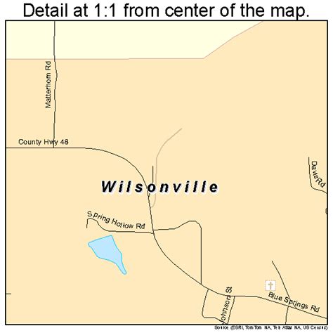 Wilsonville Alabama Street Map 0182848