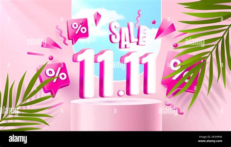 Special Offer Shopping Day 1111 Marketing Poster Vector Illustration Stock Vector Image