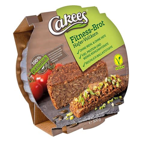 Cakees Fitnessbrot Ohne Mehl Ohne Hefe Hafer Vollkorn Vegan