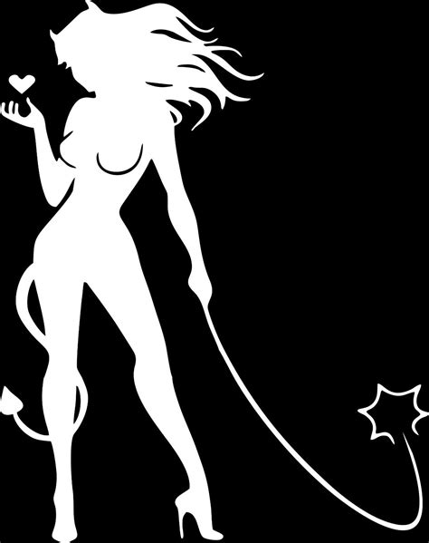 Devil Hot Sexy Girl Heart Auto Car Bumper Window Vinyl Decal Sticker