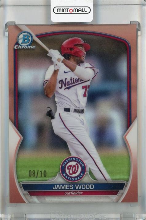 Mint Topps Bowman James Wood Chrome Prospects Rose