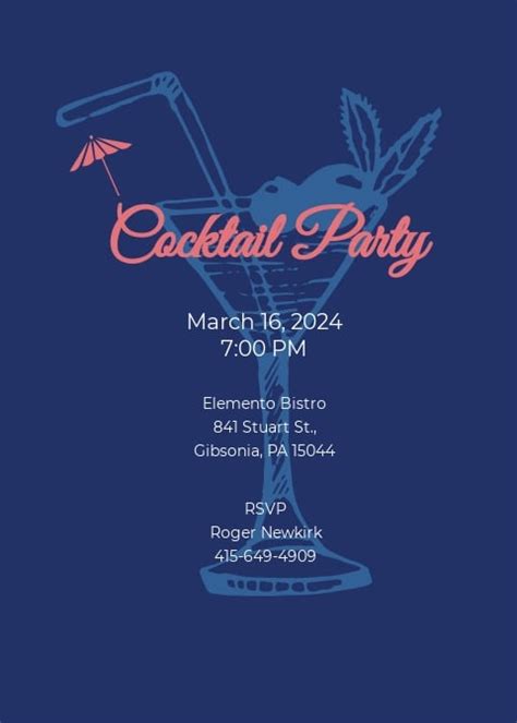 14 Free Cocktail Party Invitation Templates [customize And Download]