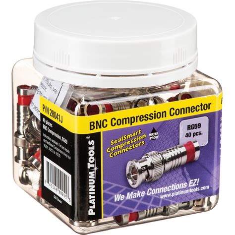 Platinum Tools BNC Nickel SealSmart Coaxial RG 59 28041J B H