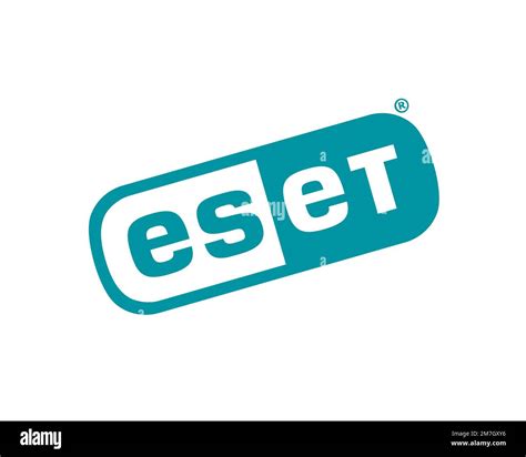 ESET, rotated logo, white background Stock Photo - Alamy