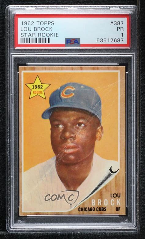 Topps Lou Brock Psa Rookie Rc Hof Ebay