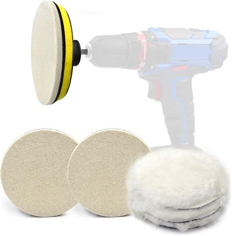 5 Inch Buffing Wool Pads 8PCS Kits Felt Polishing Pad Buffing Wheel