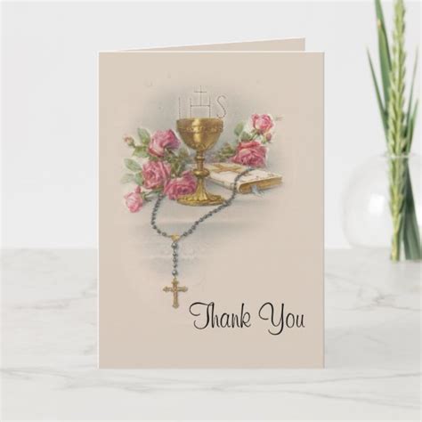 First Holy Communion Thank You Cards | Zazzle CA