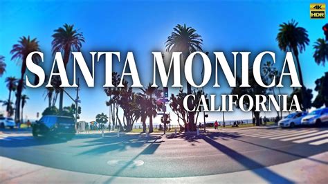 Santa Monica Beach In California K Hdr Driving Footage Drive To