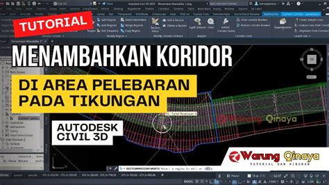 Menambahkan Koridor Di Area Pelebaran Pada Tikungan Civil D Youtube