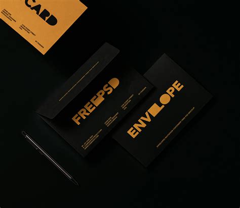 Free Black Stationery Invitation Mockup Psd Psfreebies