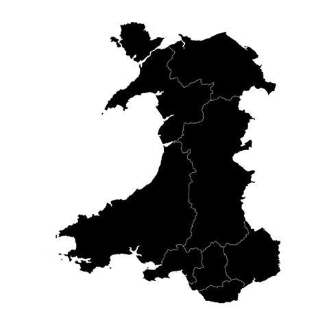 Map of Wales with counties. Vector illustration. 24727608 Vector Art at ...