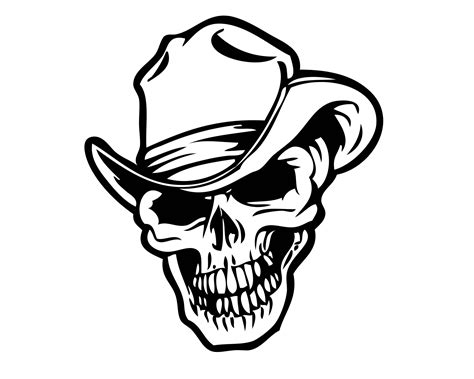 Outlaw Cowboy Skull