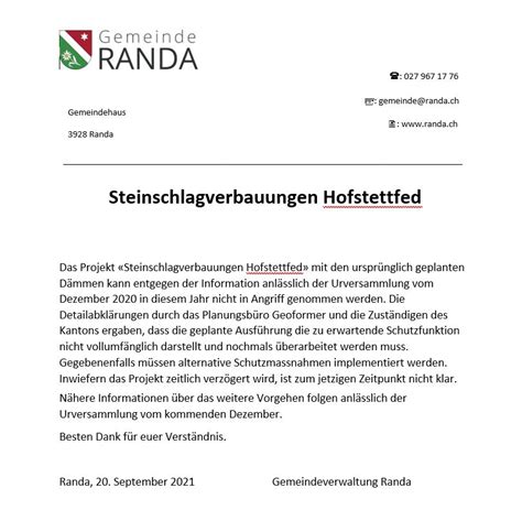 Info Gemeinde Randa