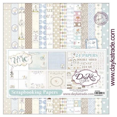 KIT COLECCIÓN SCRAPBOOKING BEBÉ NIÑO DAYKA