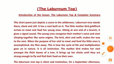 What Is The Significance Of Yellow In The Poem The Laburnum Top At