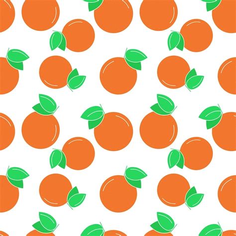 Premium Vector Oranges Seamless Pattern