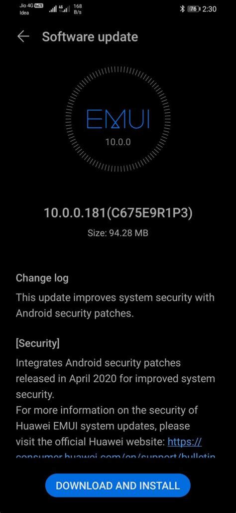 Honor 20i Receiving April Emui Security Update Huawei Central