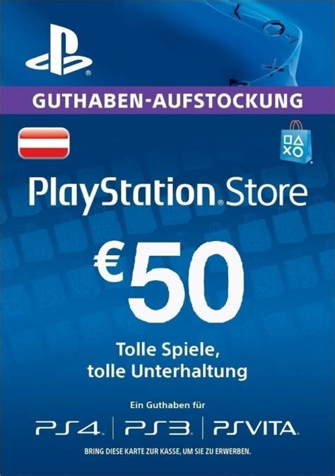 PlayStation Store Guthaben 50 Euro Österreich