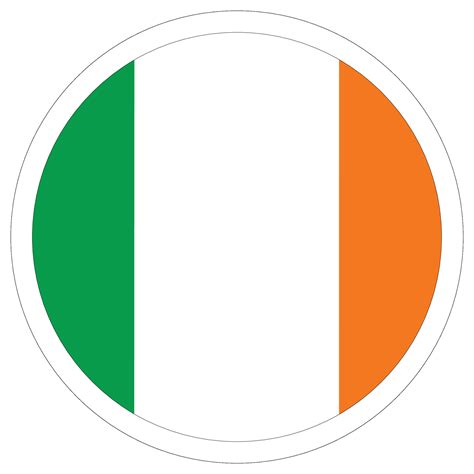 Ireland Flag In Round Circle Flag Of Ireland Round Shape