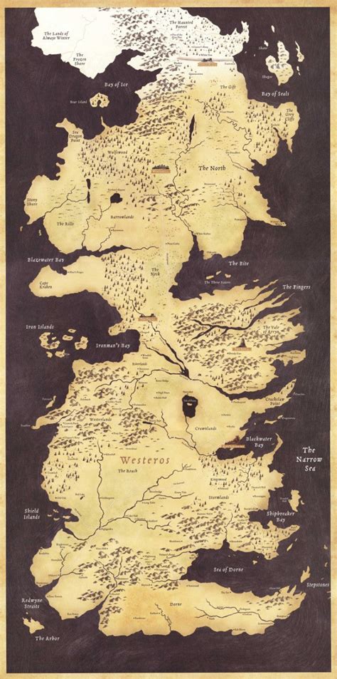 The Official Map Of Westeros Fantastic Maps Images