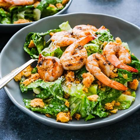 Grilled Shrimp Caesar Salad Garlic And Zest