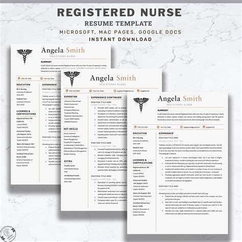 Nursing Resume Template Cv Template Resume Templates Grad Nursing