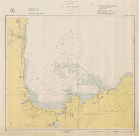 Hilo Bay 1948 Hawaii Harbor Chart 4103 - 19324 1 Hawaii - OLD MAPS