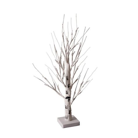 White Tree with LED Lights, Small Tree Lights Battery Powered - Walmart.com